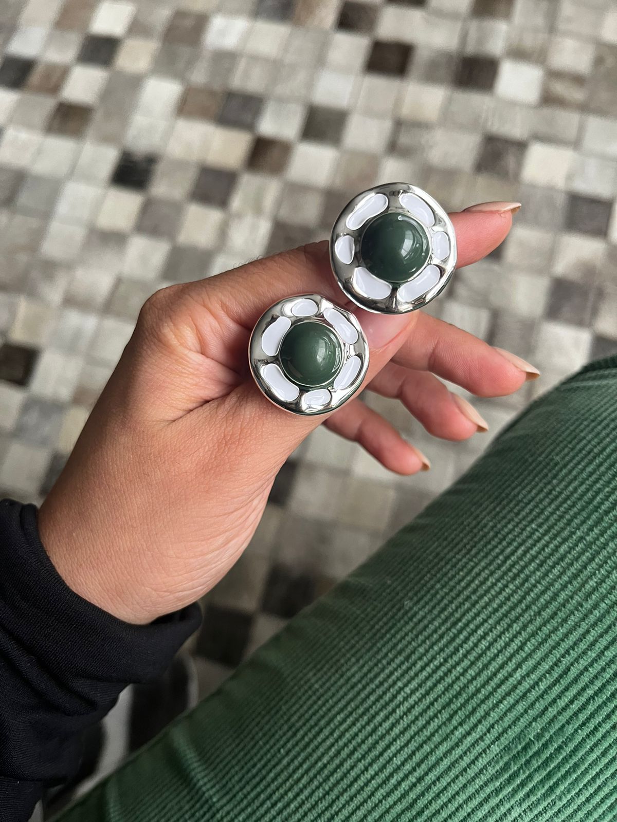 Aretes Aura Verde