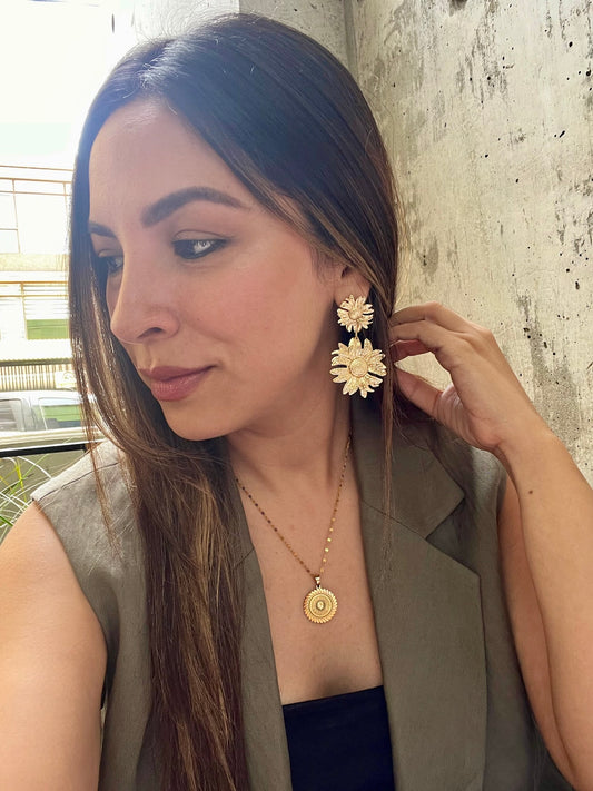 Aretes Dúo Floral