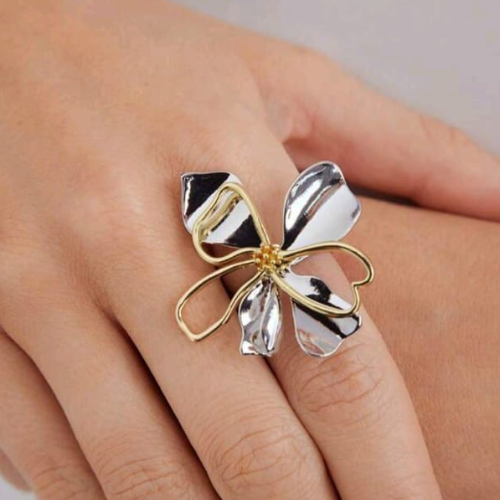 Anillo Silver Flower