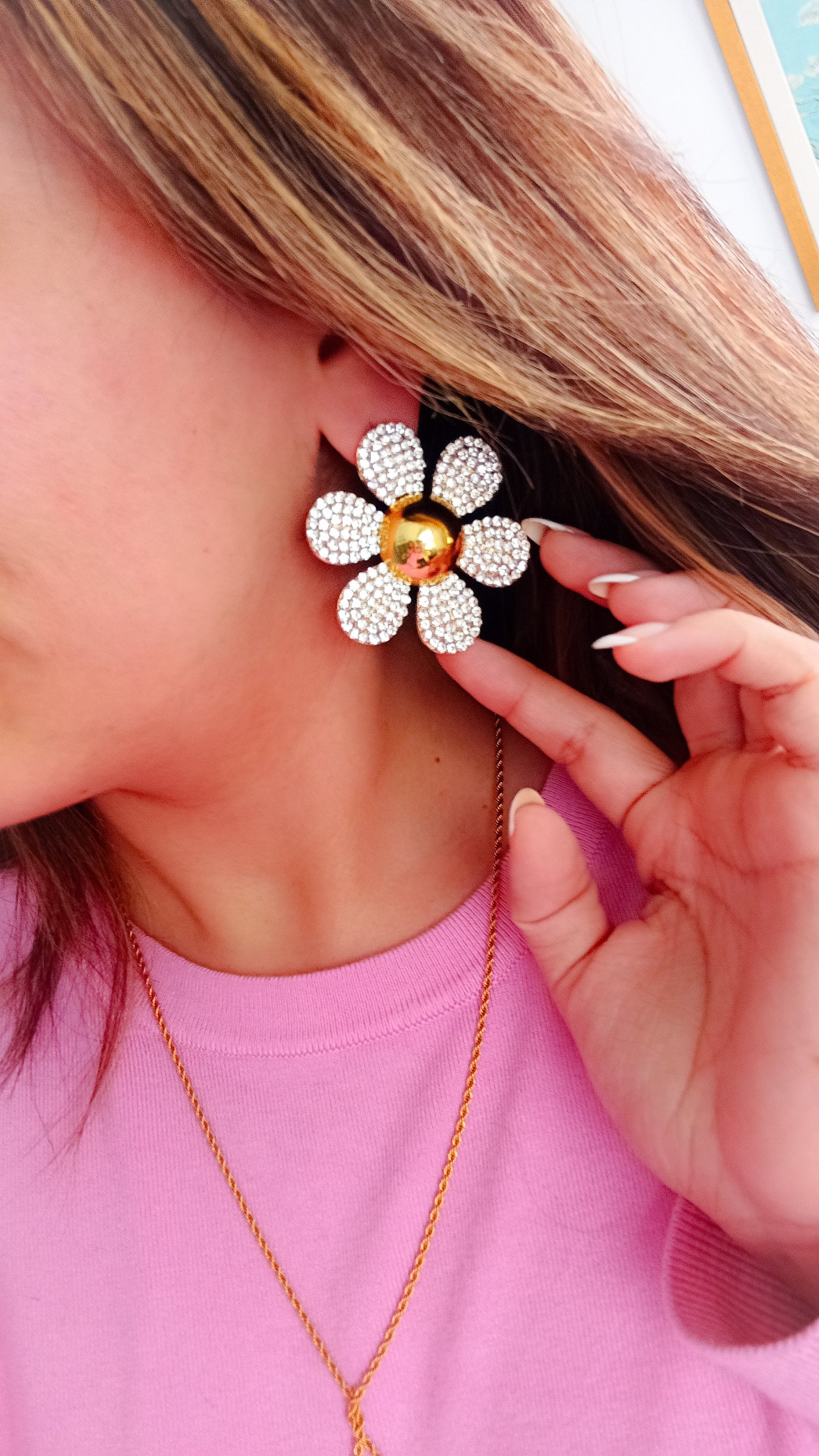 Aretes Cristal Flower